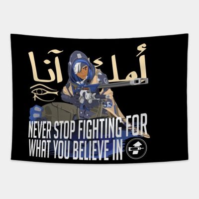 Ana Never Stop Fighting Tapestry Official Overwatch Merch