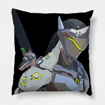 Genji Art Throw Pillow Official Overwatch Merch