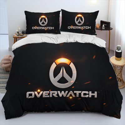 OW Overwatch Game Gamer DVA Comforter Bedding Set Duvet Cover Bed Set Quilt Cover Pillowcase King 13 - Overwatch Shop