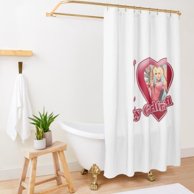 Mercy - I Love My Girlfriend Print Shower Curtain Official Overwatch Merch